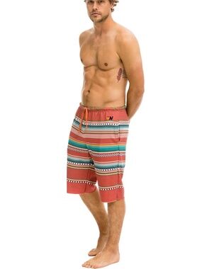 Aviator Nation Men's Tulum Striped Sweatshorts in vintage wash Size M